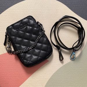 🖤 LEATHER MZ Wallace Micro Crossbody black quilted